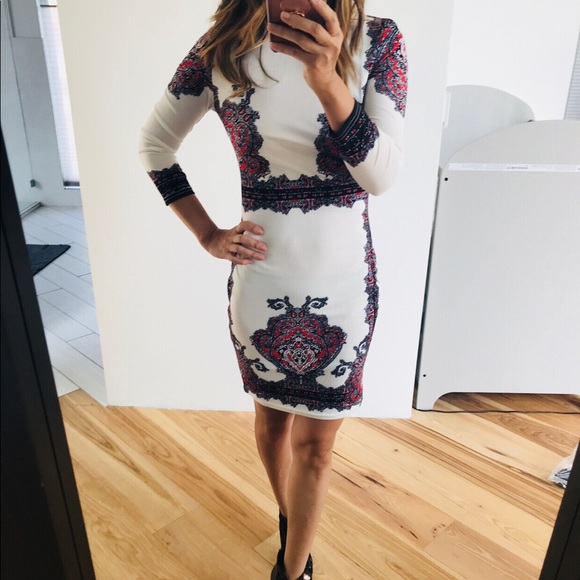 Dresses & Skirts - Vintage Print Bodycon Dress